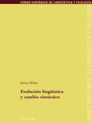 cover image of Evolución lingüística y cambio sintáctico